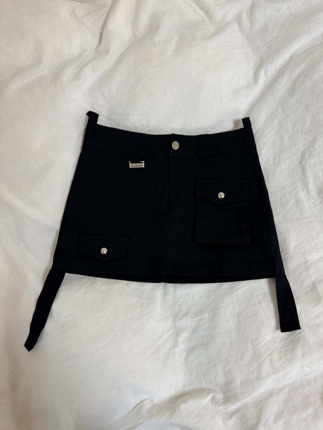 보헤미안서울) 바이커 미니 스커트 상품이미지2