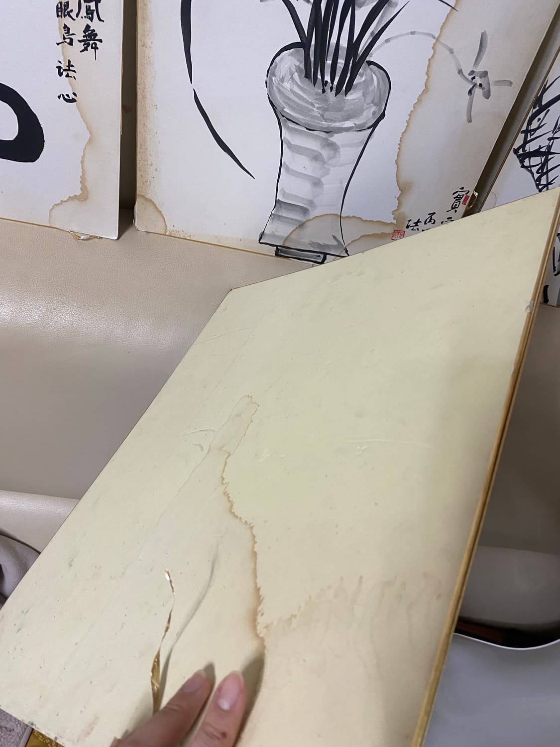 일본 수입 수묵화 그림 4점 일괄 상품이미지6