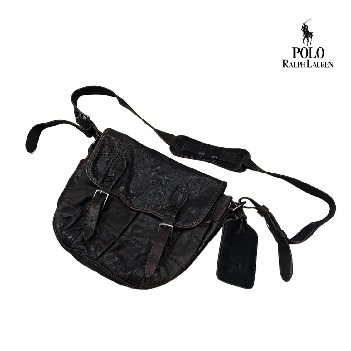 90s 폴로 랄프로렌 레더 크로스백 상품이미지1