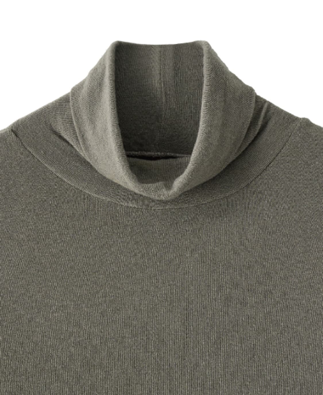 노이어 noirer 울 실키 롤넥 터틀넥 티셔츠 애쉬드 카키 48 상품이미지4