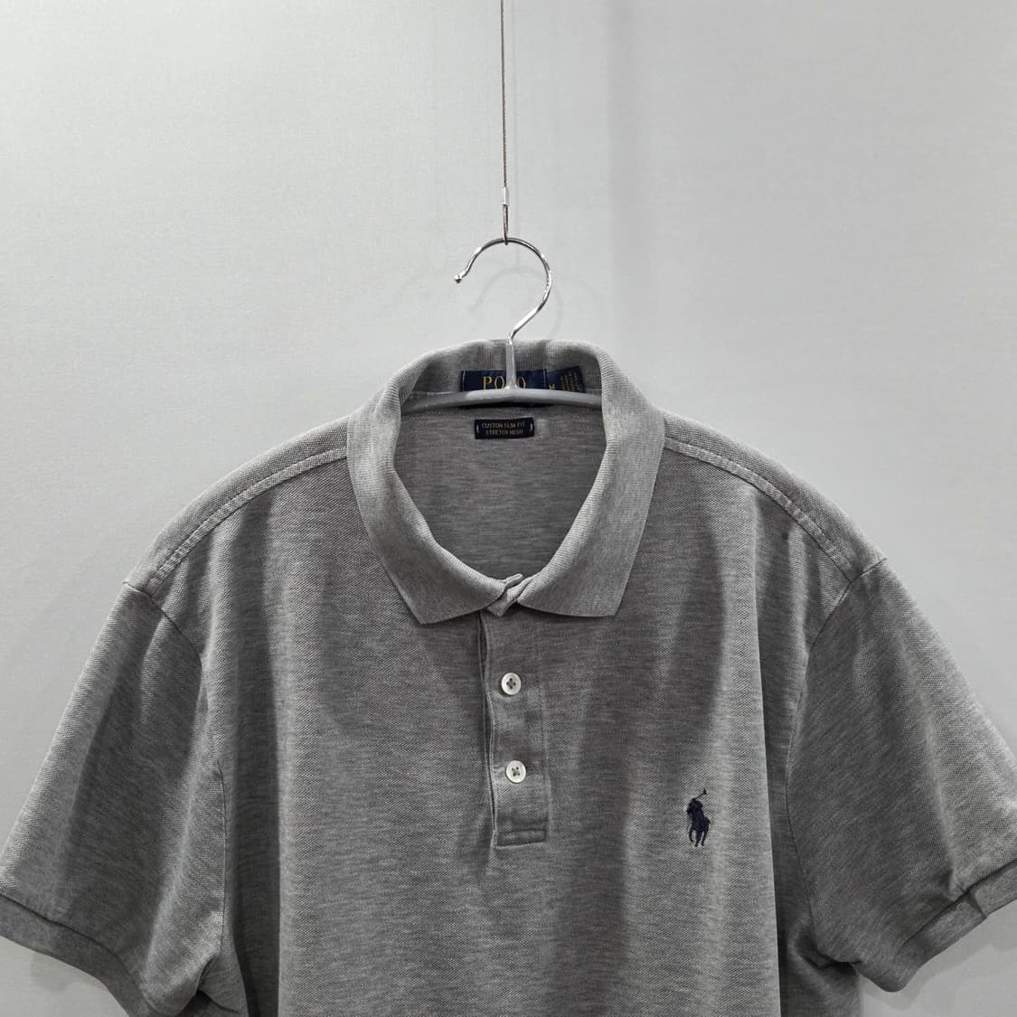 폴로랄프로렌 메쉬 카라 반팔티 그레이 M 상품이미지2