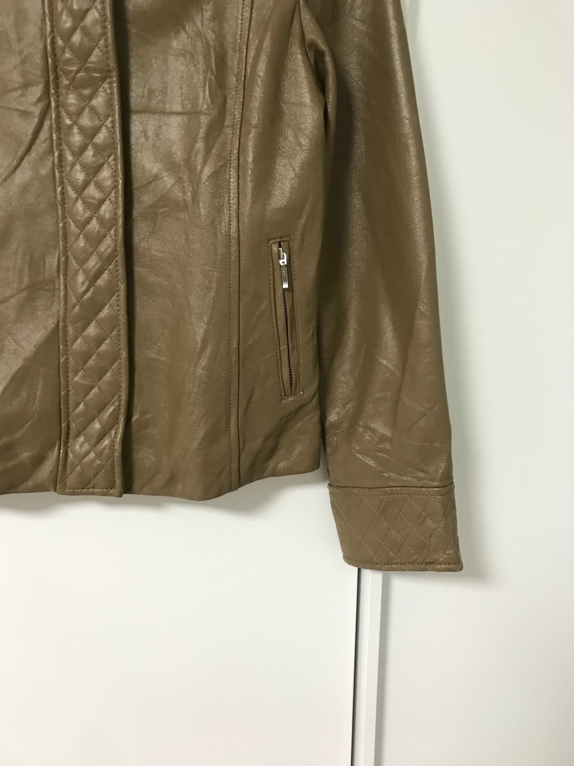 vintage zip-up leather jacket 상품이미지7