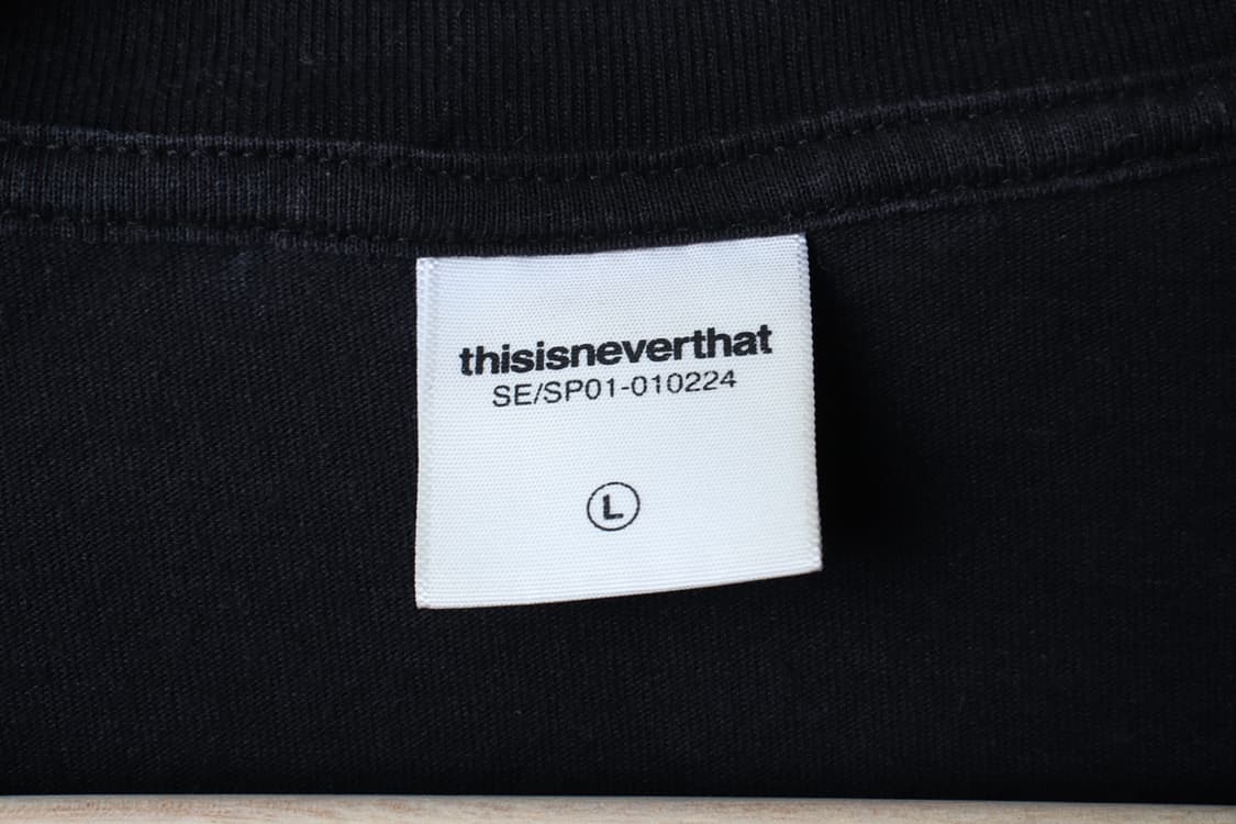 (L-XL) 디스이즈네버댓 반팔 티셔츠 레터링 블랙 에이징-H31185 상품이미지6