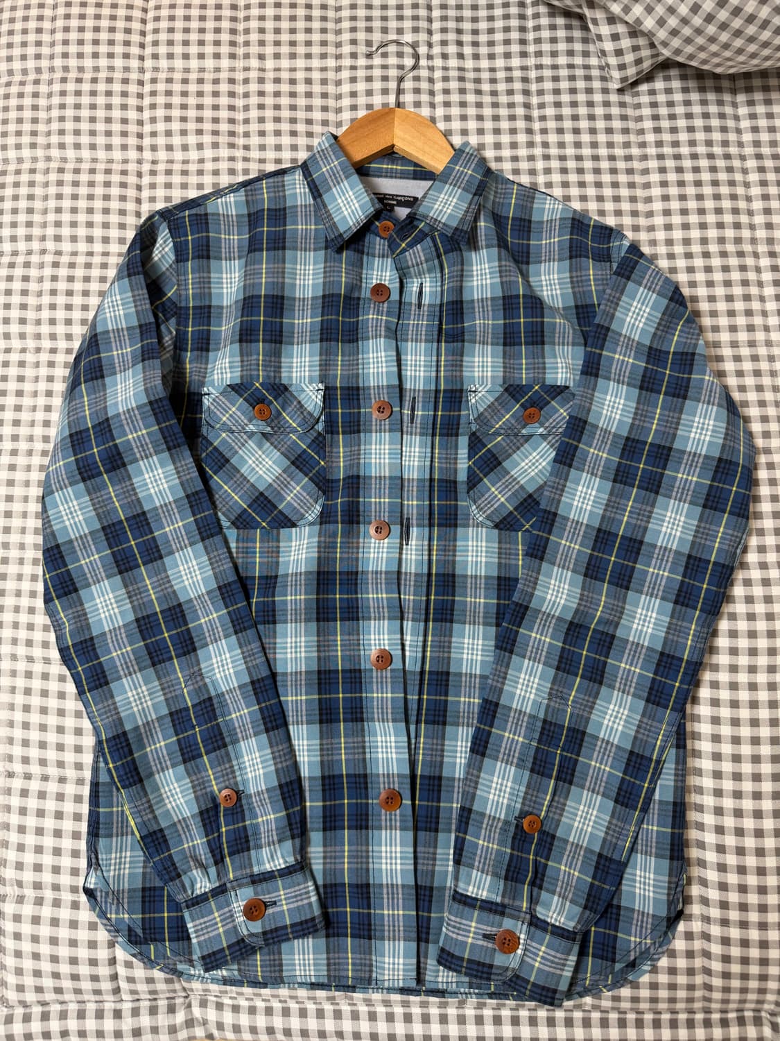 꼼데가르송 옴므 체크셔츠 L 상품이미지2