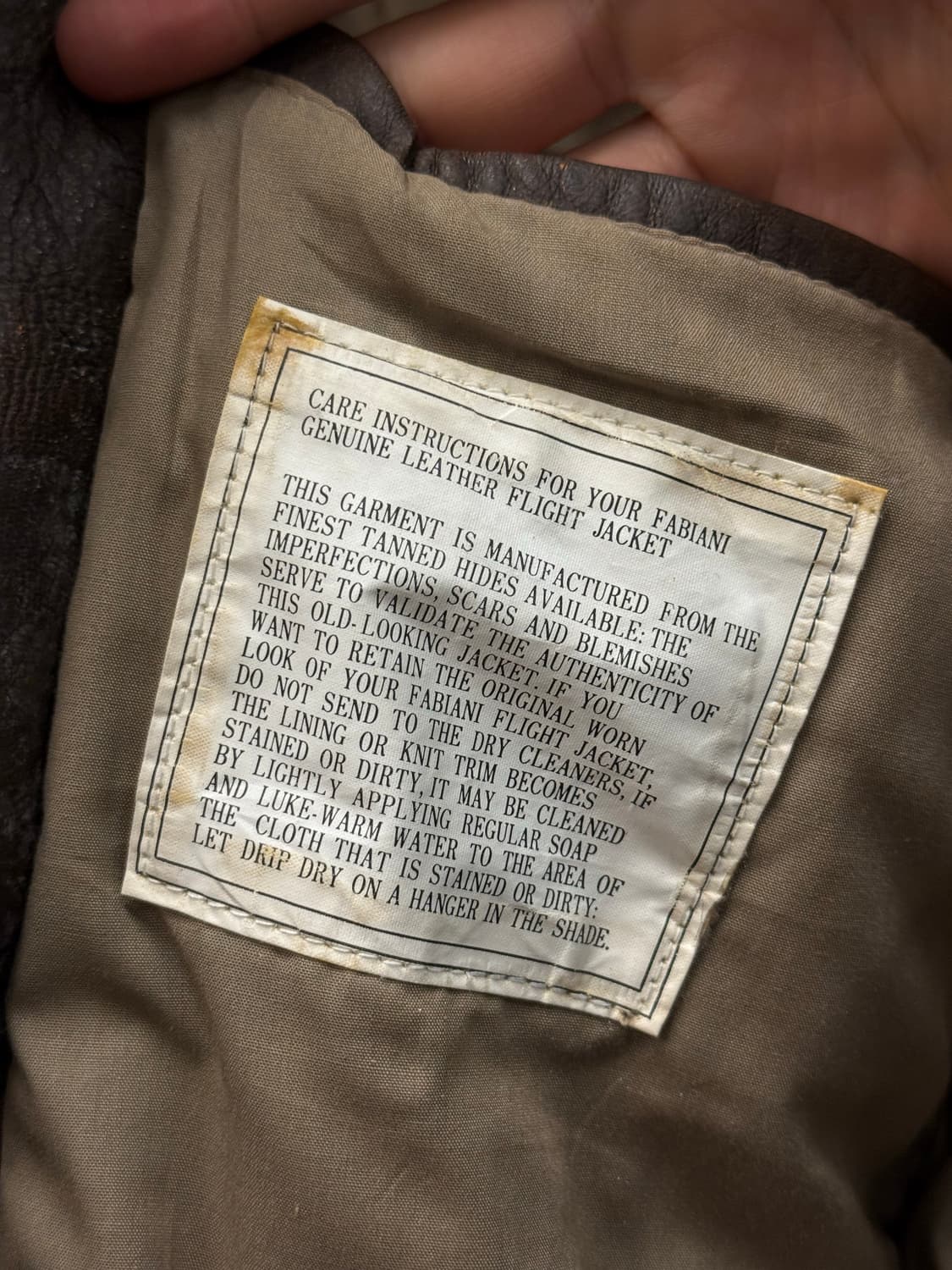 Fabiani Leather Flight A-2 Jacket 상품이미지9