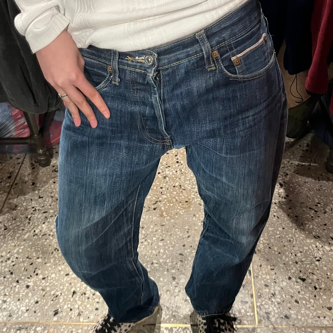 LEVI'S 리바이스 워싱 레귤러 스트레이트 데님 팬츠 상품이미지3