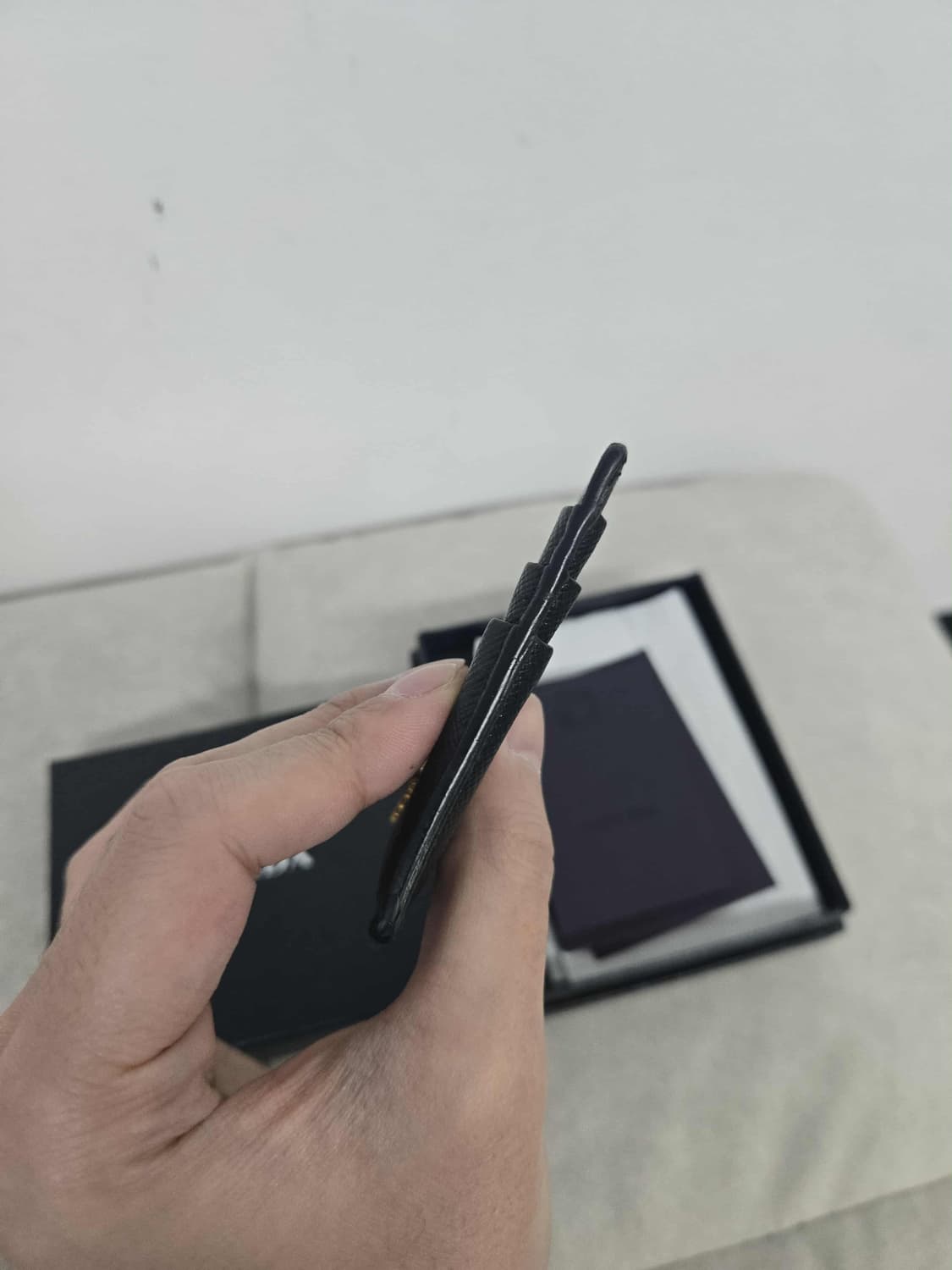 [보증서 정품]프라다 사피아노 카드지갑 상품이미지1