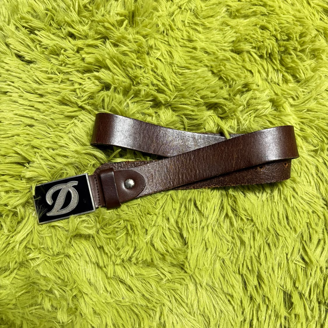 빈티지 빅 버클 레더 벨트 상품이미지1