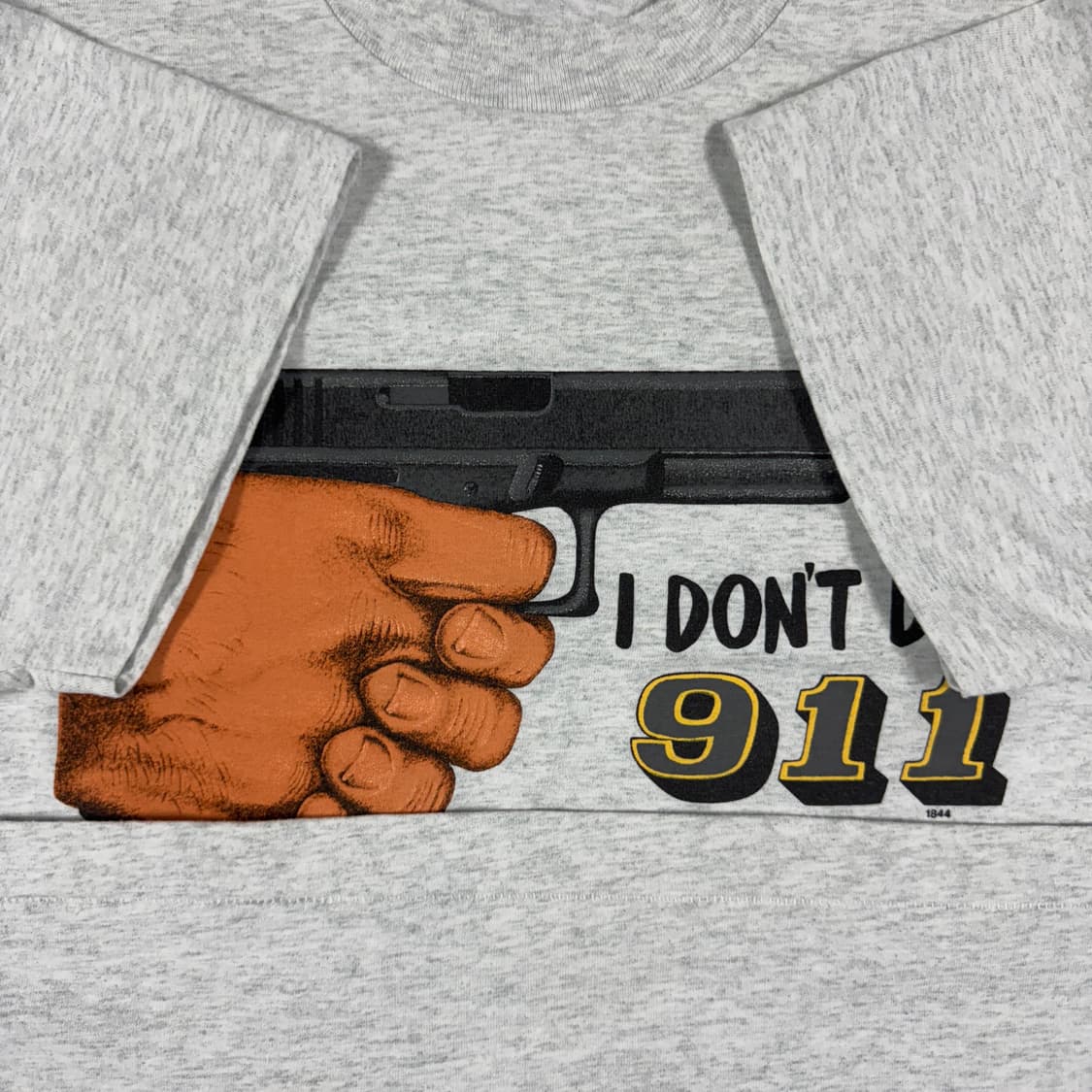 빈티지 90s I DONT DIAL 911 유머 티셔츠 상품이미지9