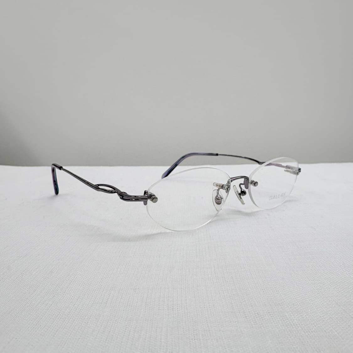 GALLAN 겔랑 퍼플 오벌 빈티지 무테 상품이미지3