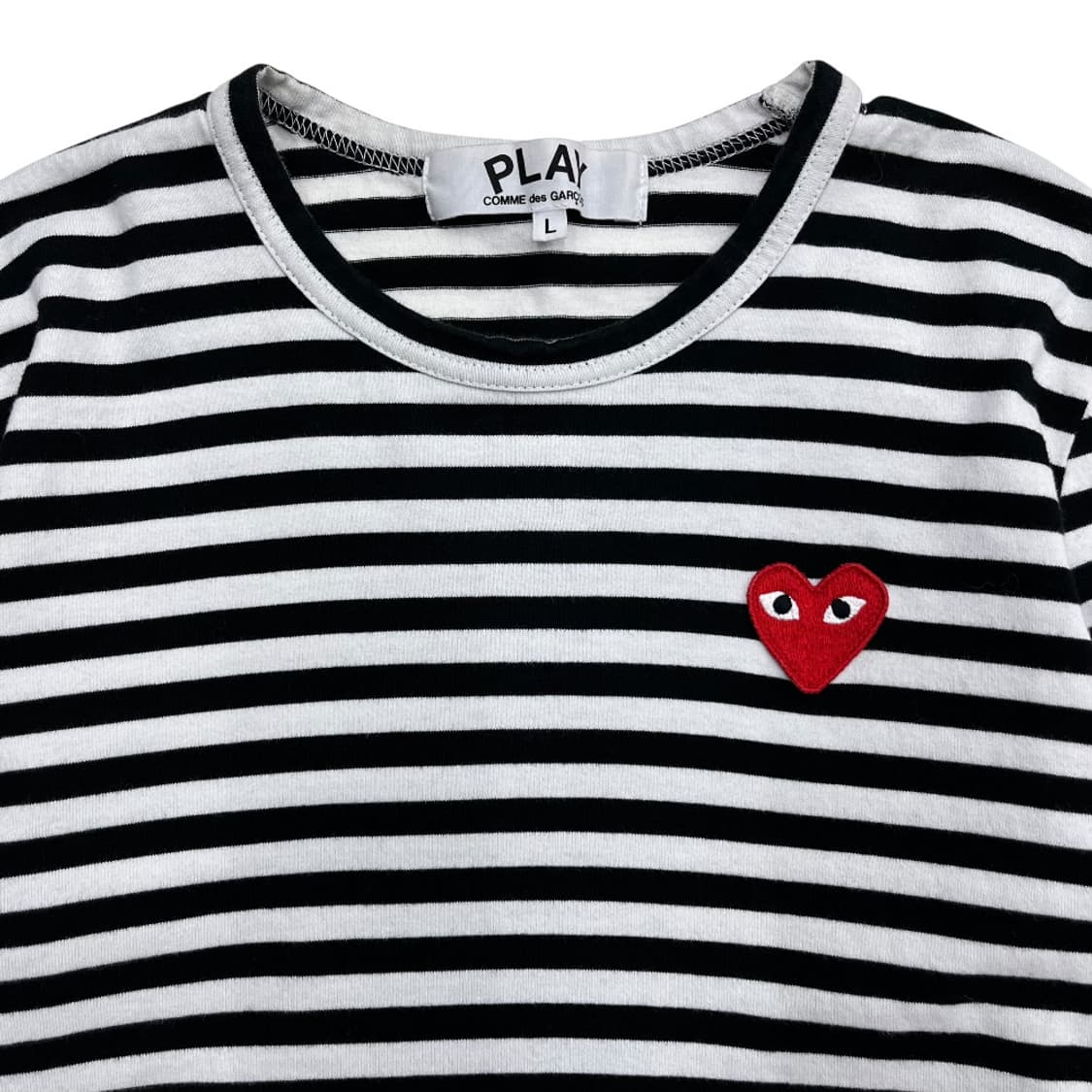 꼼데가르송 하트와펜 블랙 단가라 롱슬리브 L ( 세탁완료 ) 상품이미지3