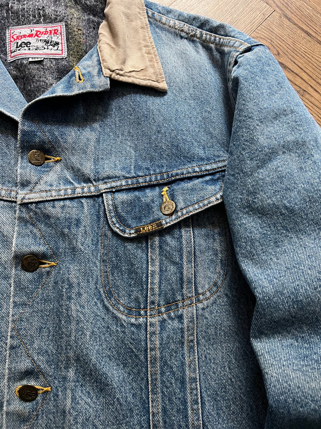 [XL]90's Lee USA 스톰라이더 블랭킷 데님 트러커 자켓 R1 상품이미지3