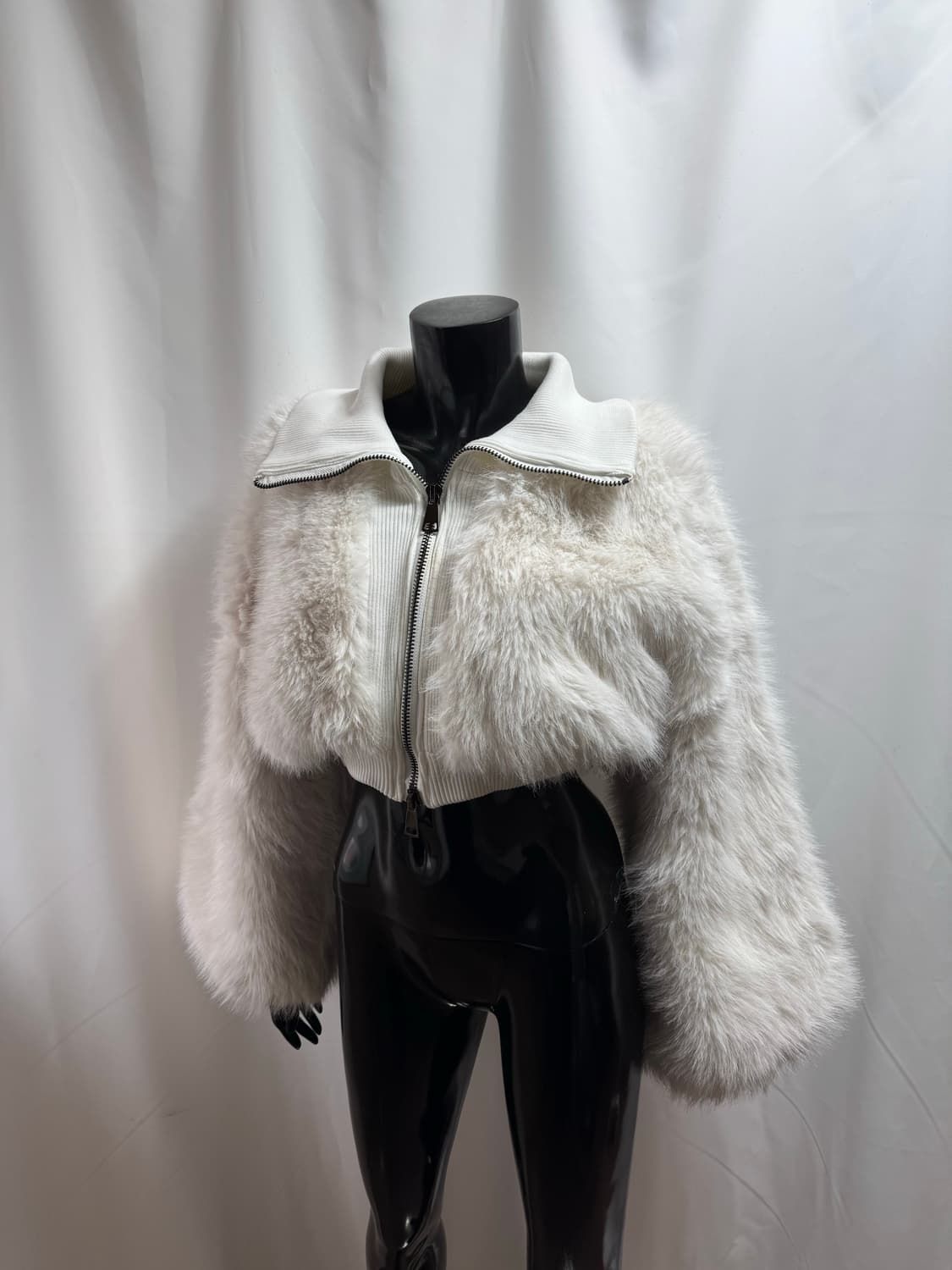 하이넥 퍼 투웨이 니트 집업 상품이미지1