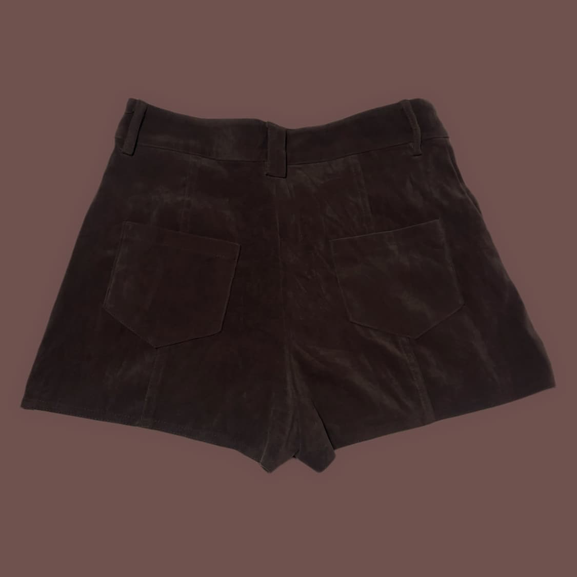 일본 INGNI 잉그니 스웨이드 벨벳 소재 핀터깔 브라운 숏팬츠  상품이미지2