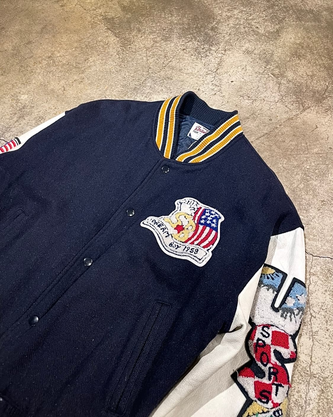 드림보이 패치워크 바시티 자켓 (B5110) 상품이미지2