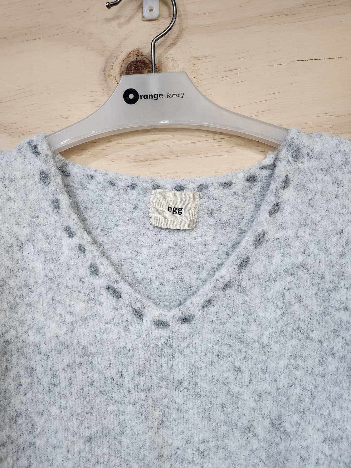 696) egg 여성 브이넥 울 블랜드 니트 상품이미지5