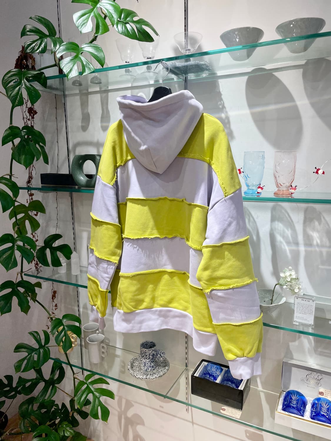보터 raw edge stripe hoodie 상품이미지5