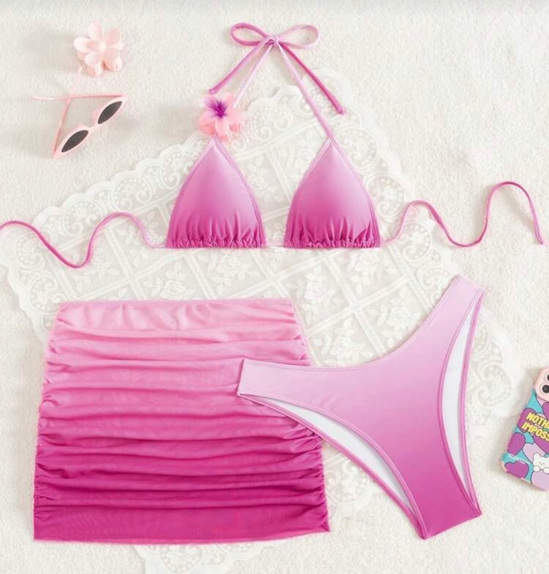 그라데이션 홀터 비키니 3pcs 상품이미지1