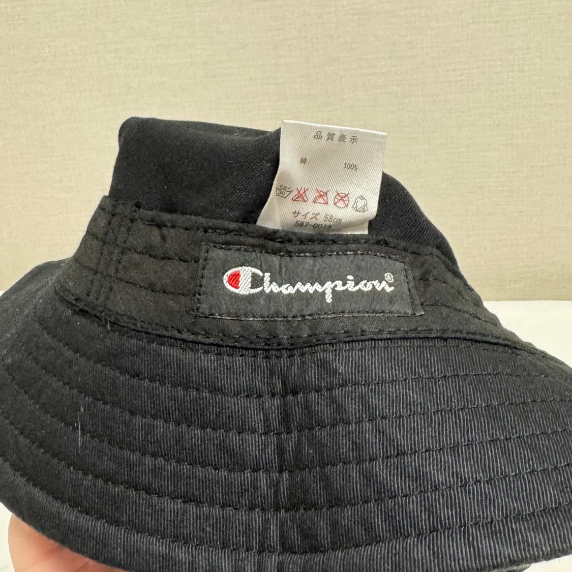 챔피온 champion 버킷햇 58cm 블랙 팝니다 상품이미지3