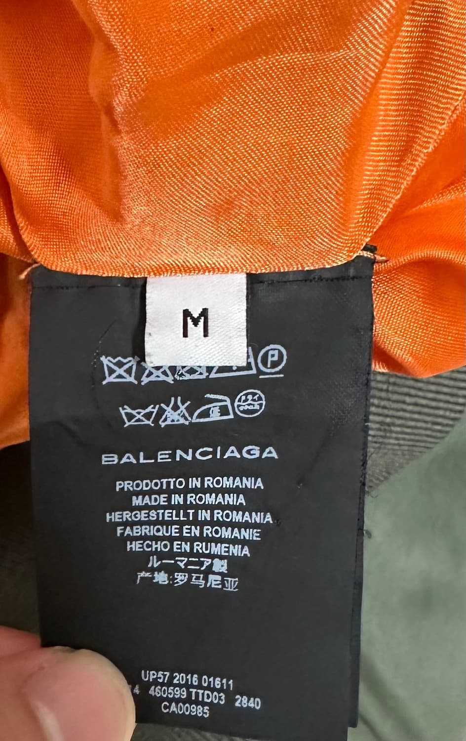 [ M ] 발렌시아가 크롭 봄버 카키 상품이미지6