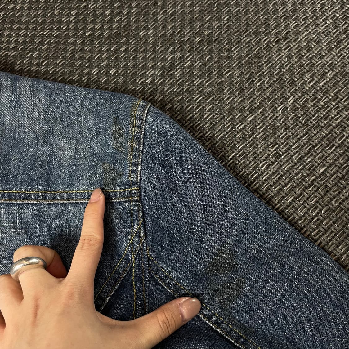 캘빈클라인 중청 투포켓 데님 자켓 M 상품이미지7