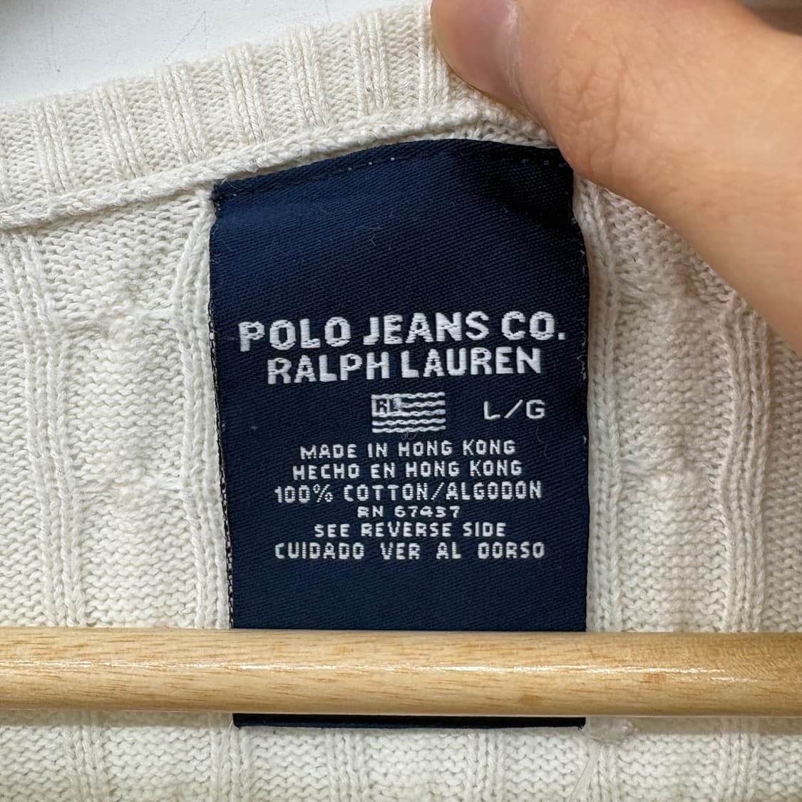 폴로 랄프로렌 꽈배기 여성니트 L 상품이미지4