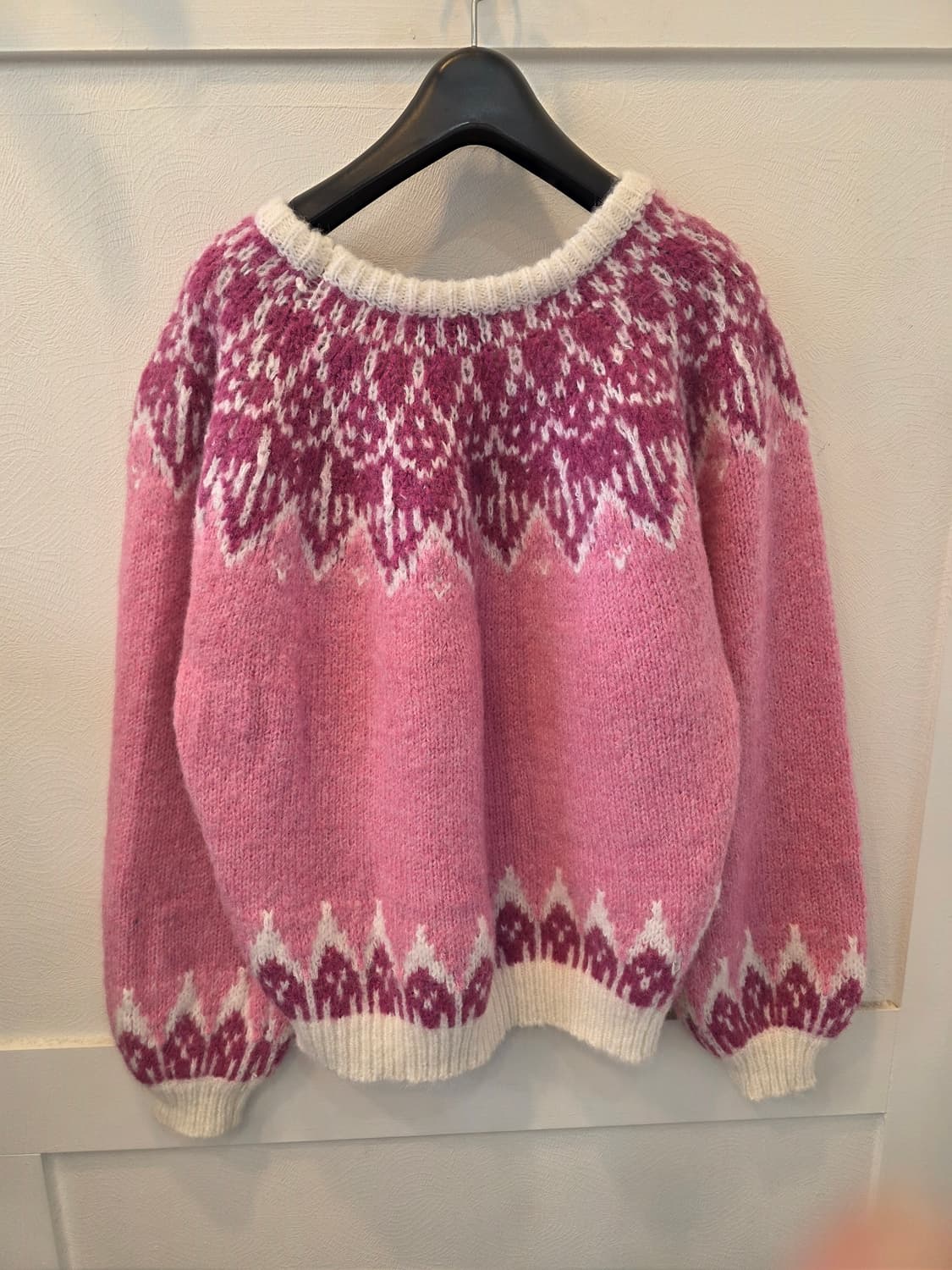 빈티지 노르딕  패턴 울 니트 스웨터 상품이미지5