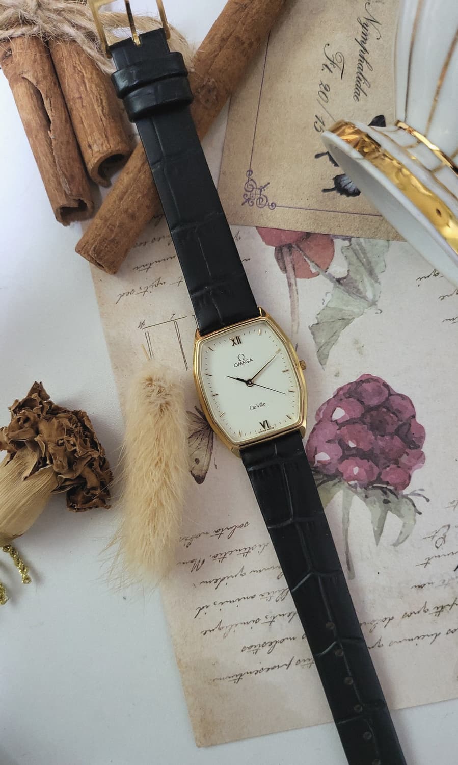 정품 오메가 드빌 남여공용 옥타곤 쿼츠시계 상품이미지5