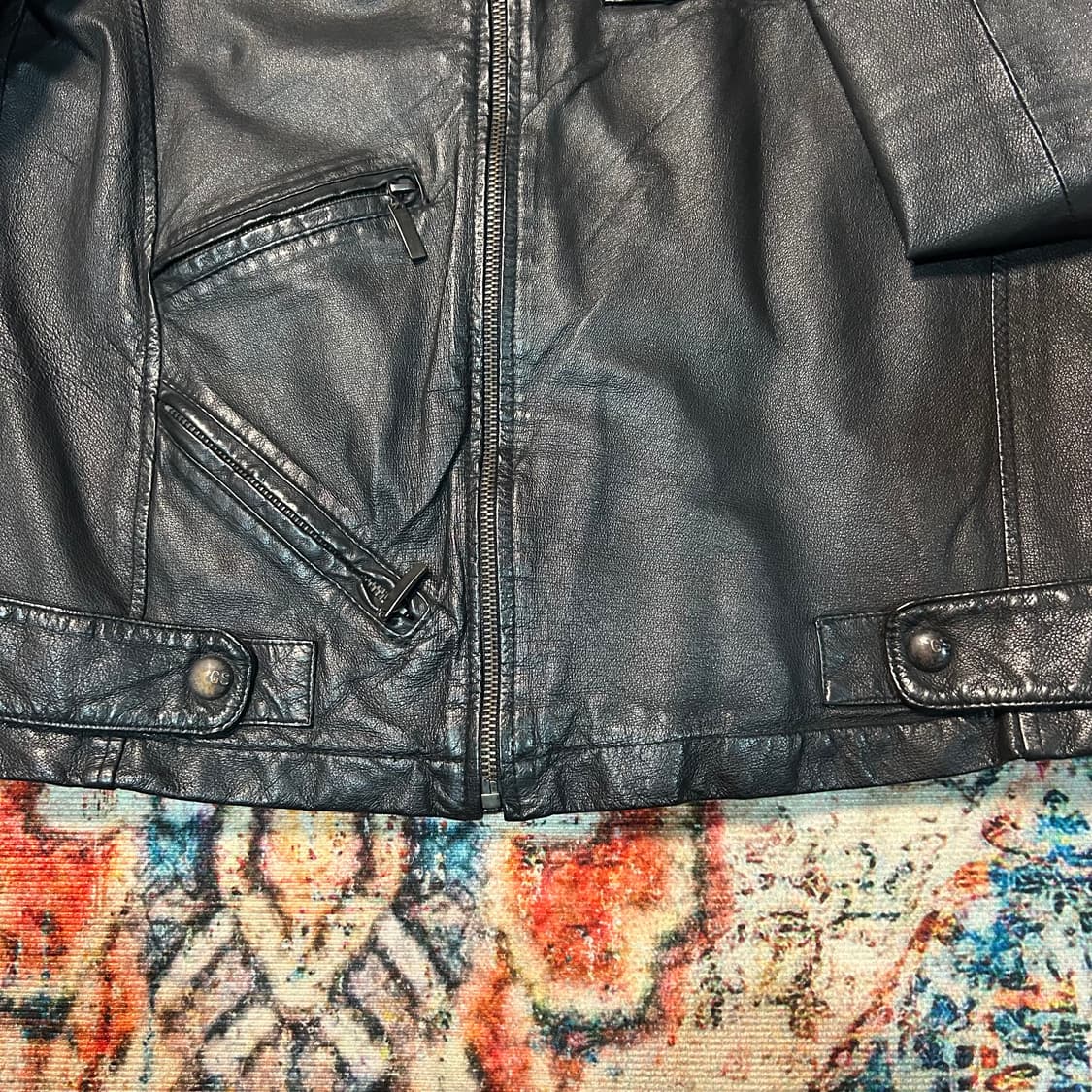 [L] 지스타 로우 싱글 레더자켓 상품이미지8