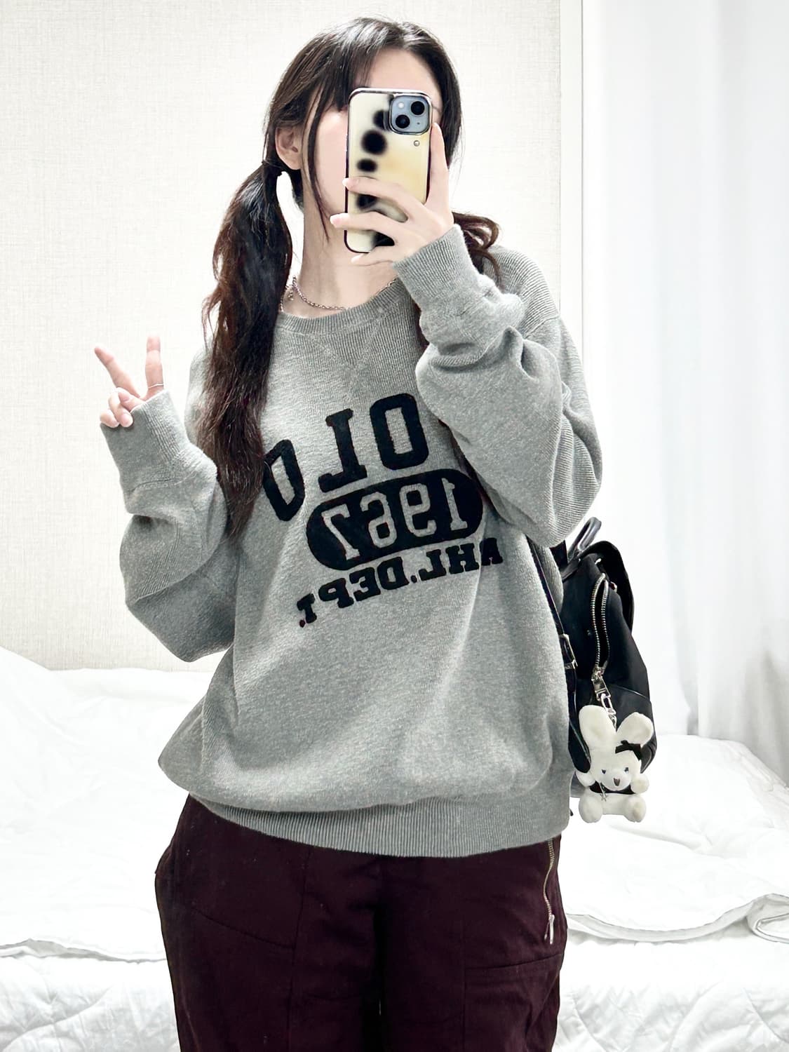 폴로 부클로고 그레이 니트 상품이미지4