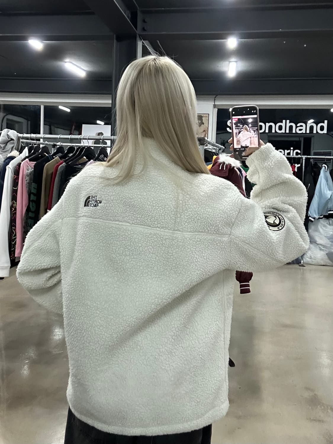 노스페이스 화이트 브라운 후리스 상품이미지2