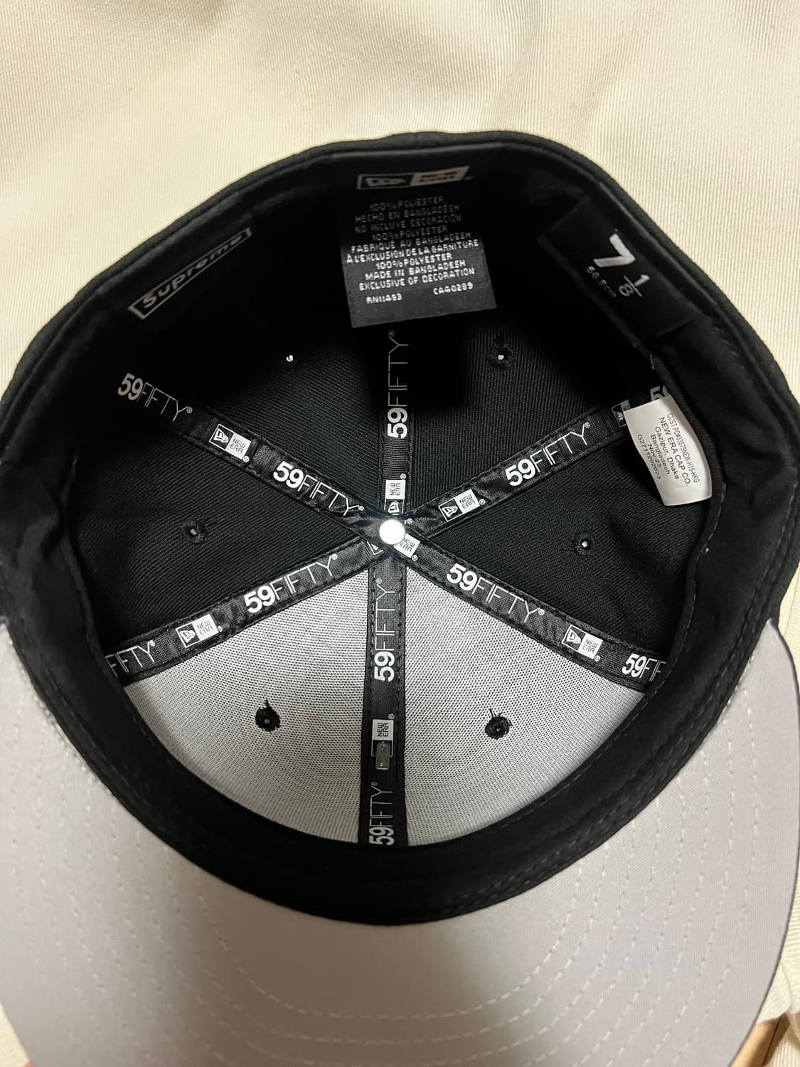 슈프림 골드 크로스 S 로고 뉴에라 블랙 718 상품이미지3