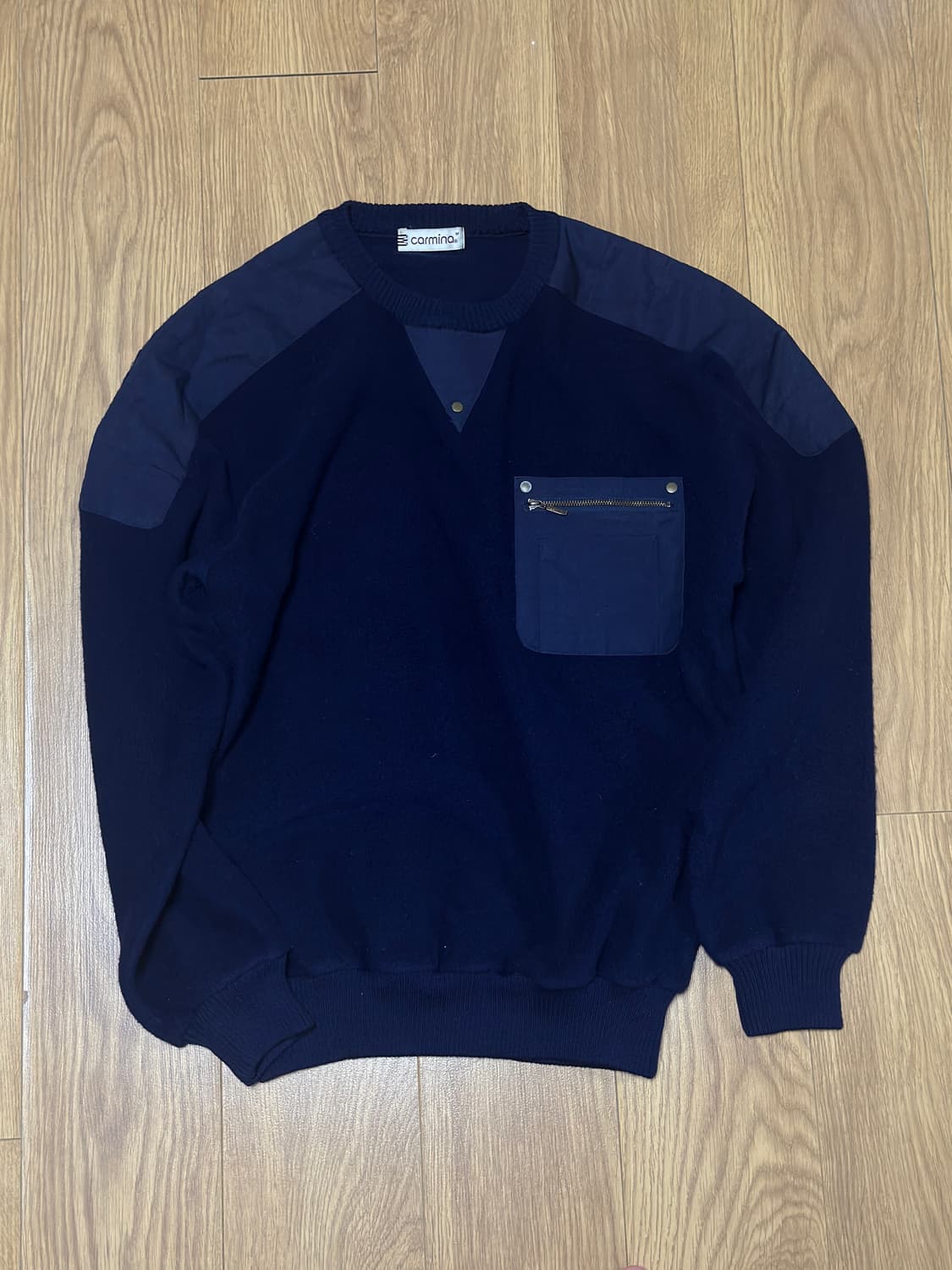 Carmina 빈티지 밀리터리 니트 상품이미지2