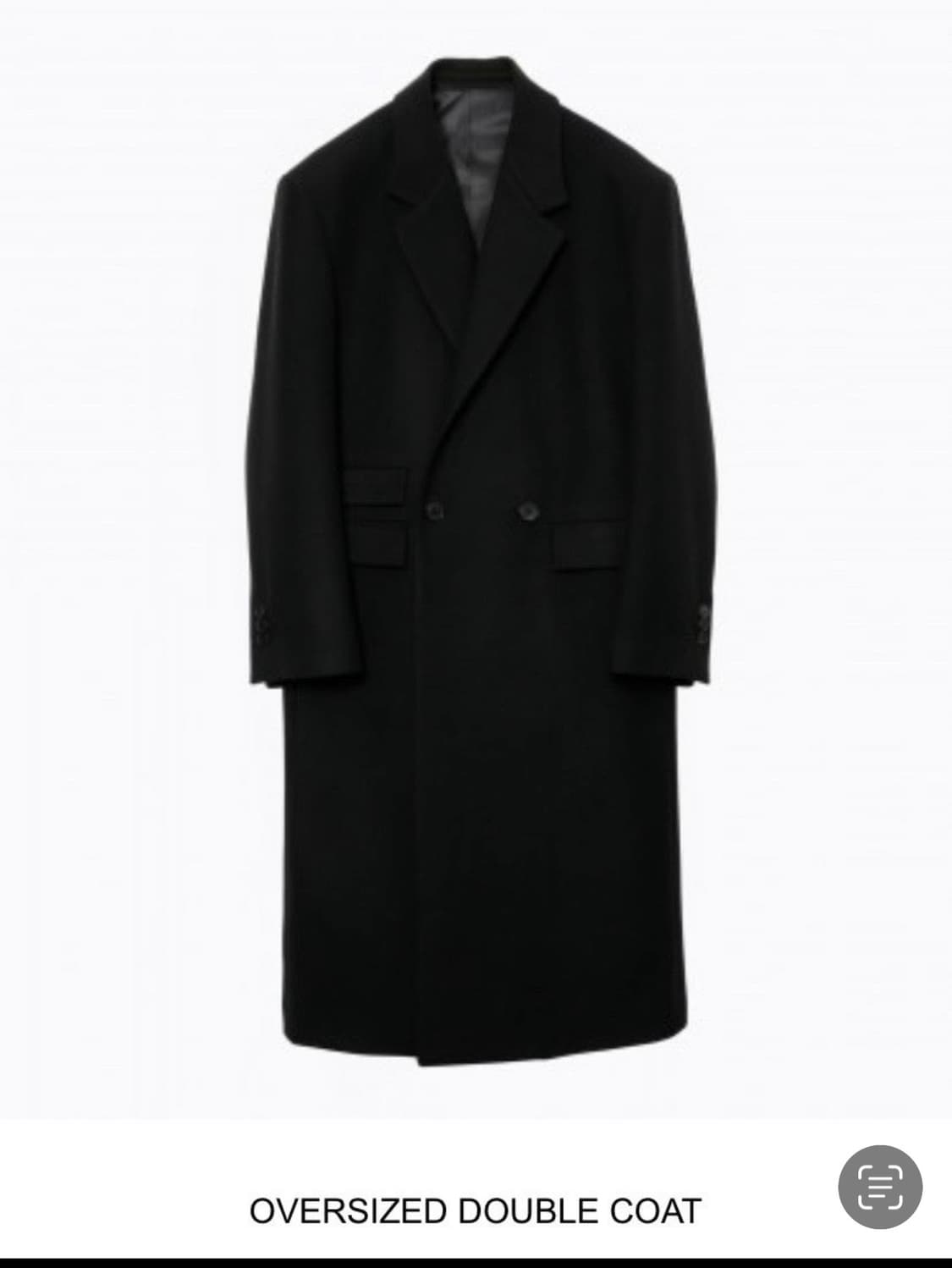 마마가리 24fw 오버사이즈 더블 코트 48 블랙 상품이미지2