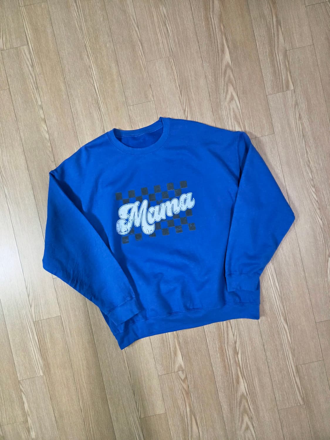 핸드워크 코발트 블루 mama 빈티지 맨투맨 상품이미지3