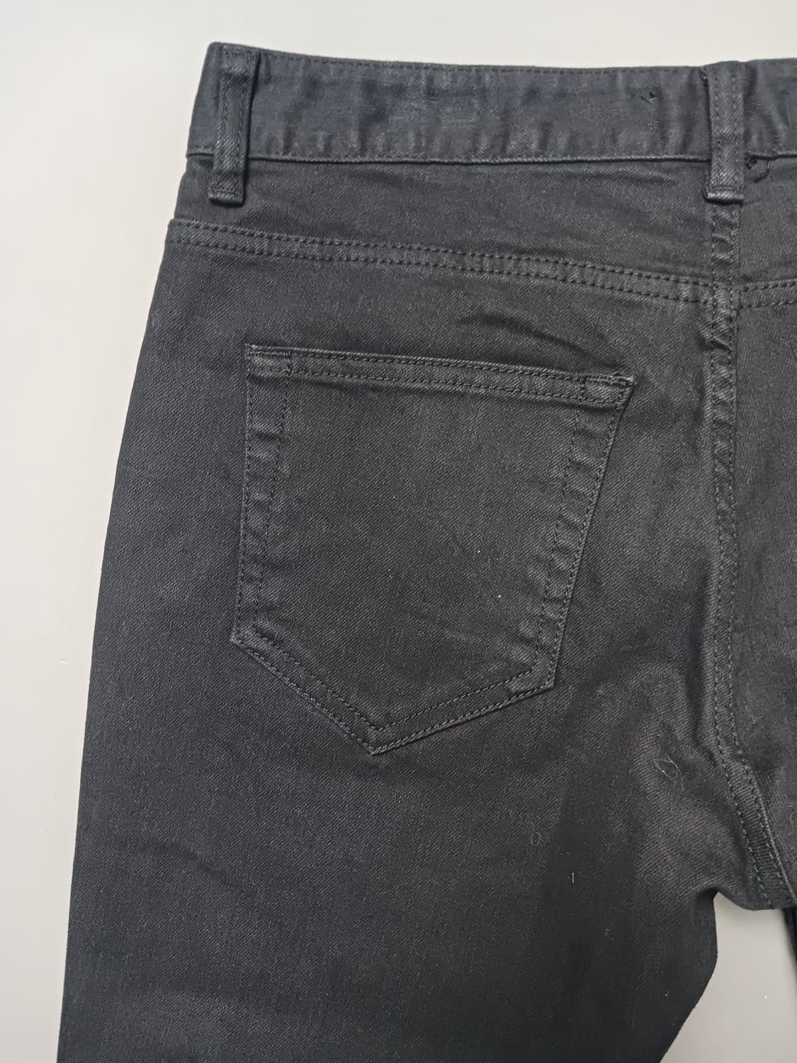 새제품 [30] 무신사 스탠다드 x 페이탈리즘 쿠라보원단 블랙 크롭진 상품이미지8