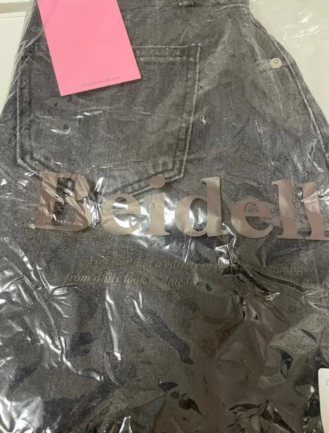 (새상품) 워싱 미니 데님 스커트 흑청 S 상품이미지3