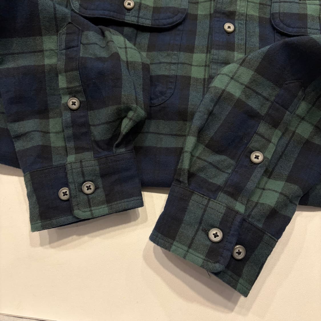 [S] 칼하트 루즈핏 그린/네이비 체크 셔츠 D546 상품이미지6