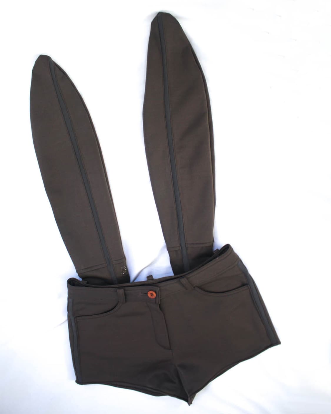 Brown-Khaki panel line B-ear shorts 상품이미지2