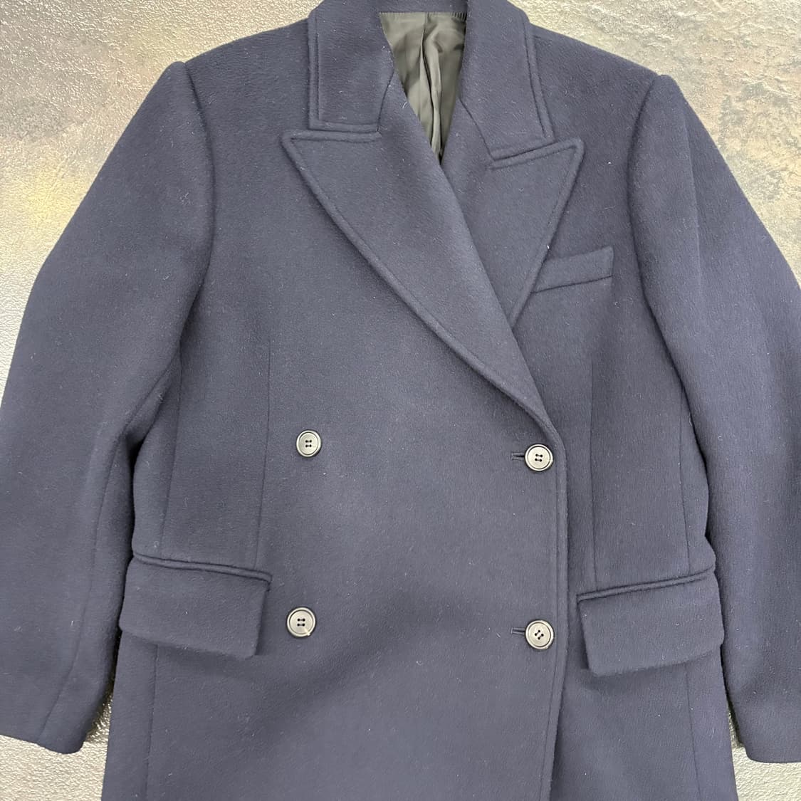 WMM 네이비 더블 브레스티드 코트 상품이미지3