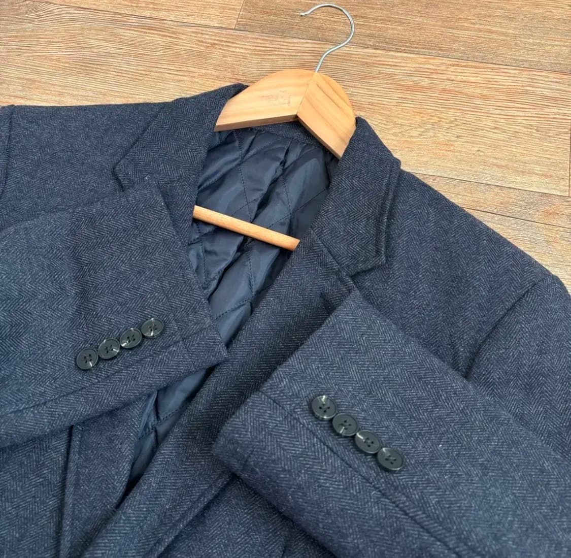 새제품 브룩스힐 FW 캐주얼 콤비 자켓 100 누빔 헤링본  상품이미지3