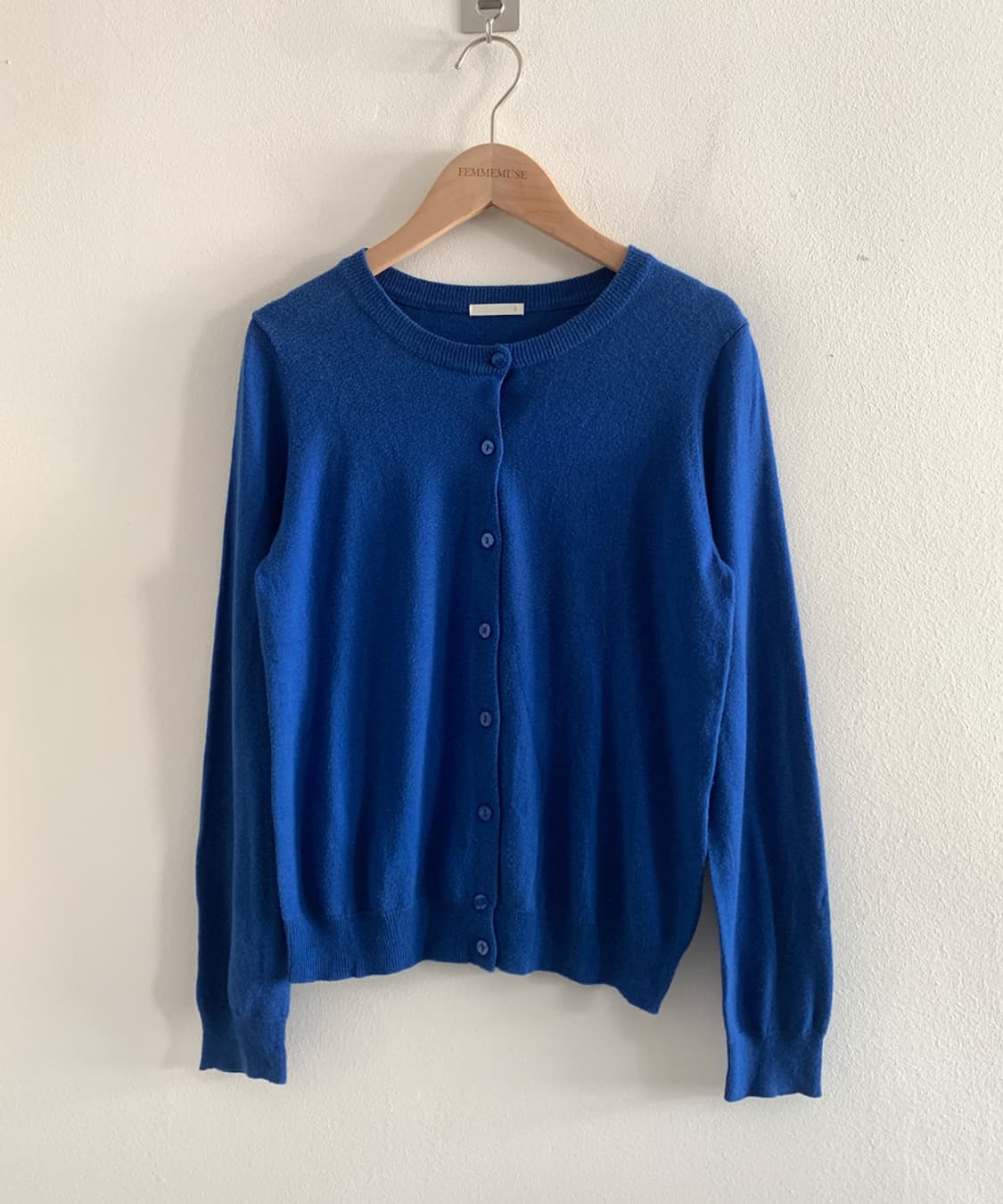 (Vintage)Blue Button Knit Cardigan 상품이미지1