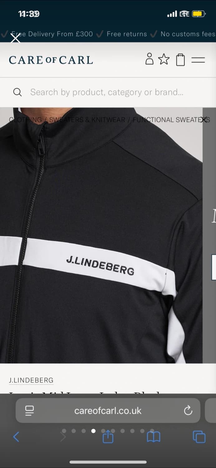 [매장정품] 제이린드버그 자비스 미드 레이어 골프 자켓 M (약기모) 상품이미지4