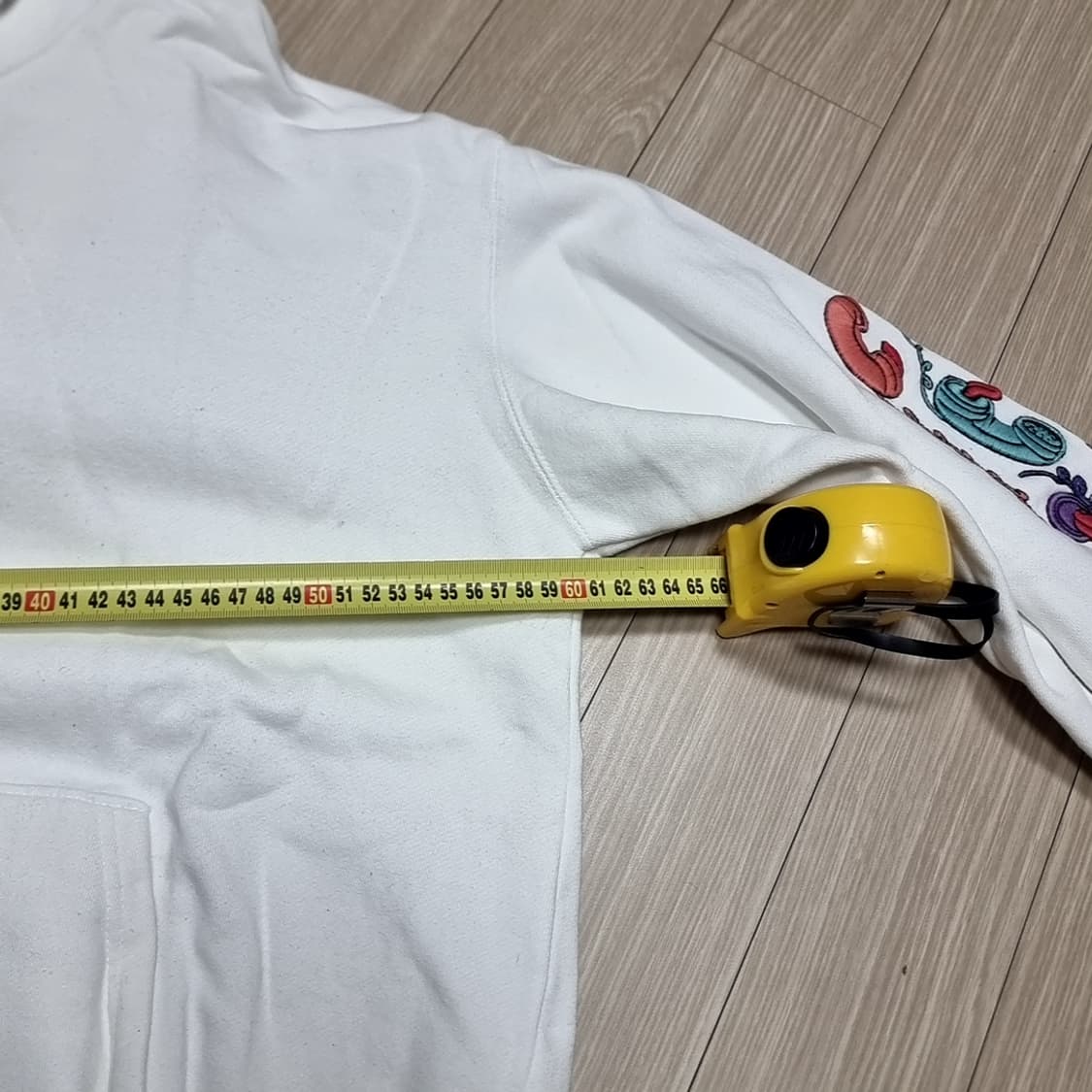 레프트얼론 화이트 후드티 프린팅 상품이미지8