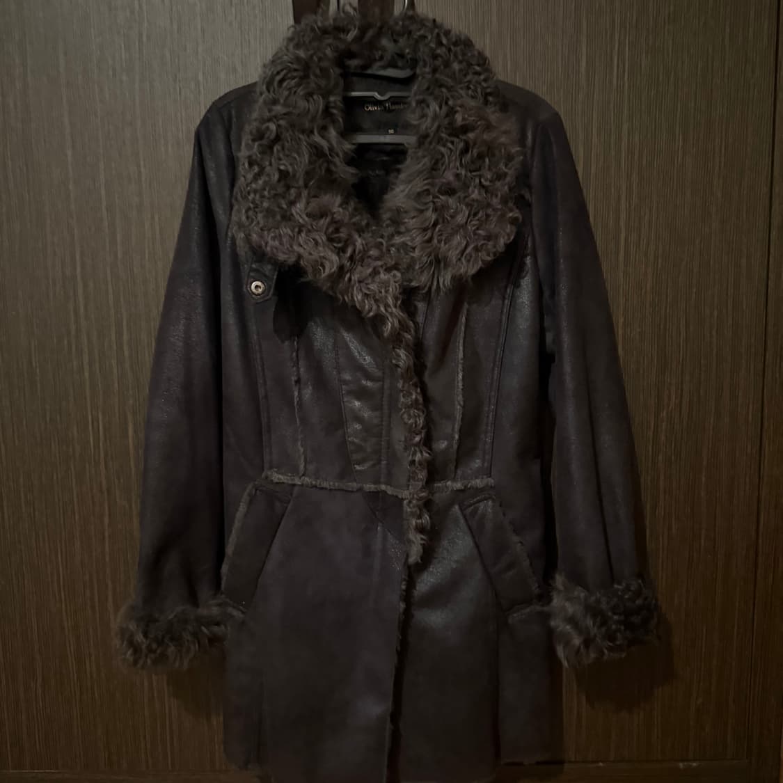 사선지퍼 하이넥 퍼자켓 상품이미지1