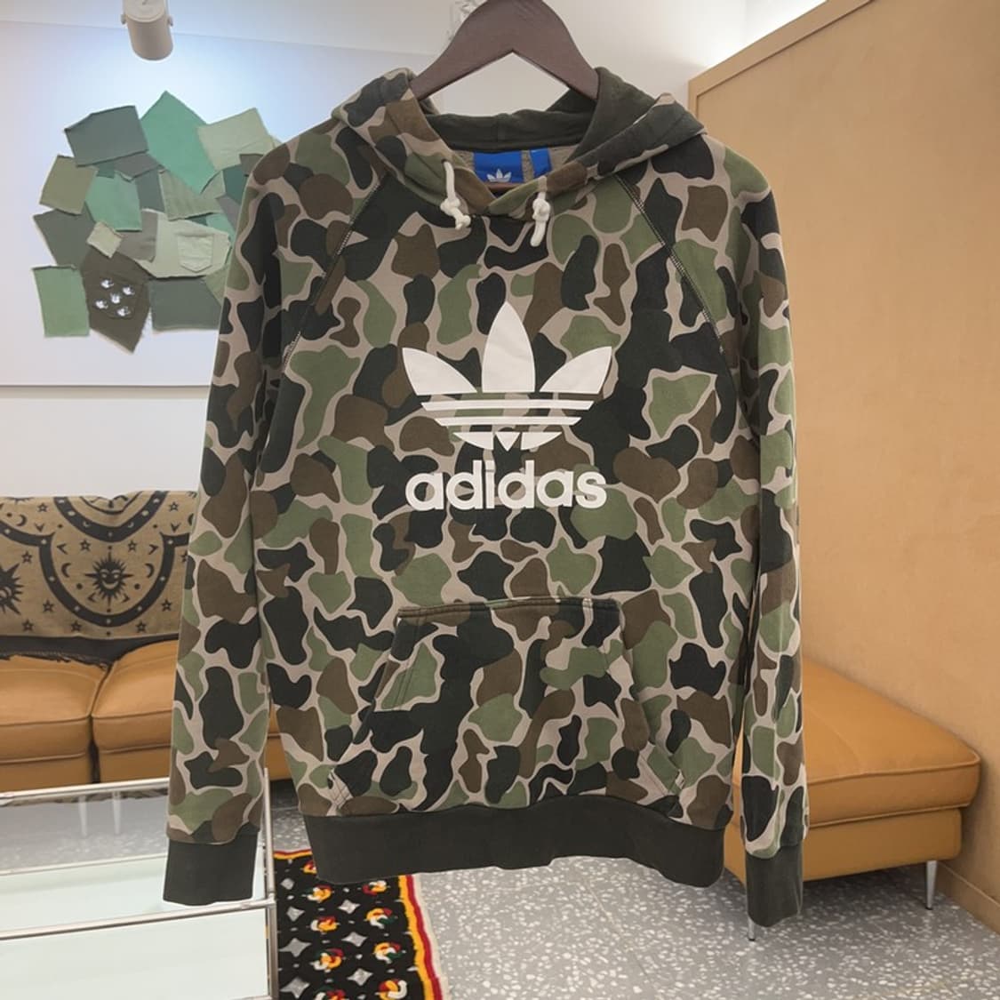 아디다스 희귀 스트릿 카모플라주 밀리터리 기모 후드티 100 C07462 상품이미지3