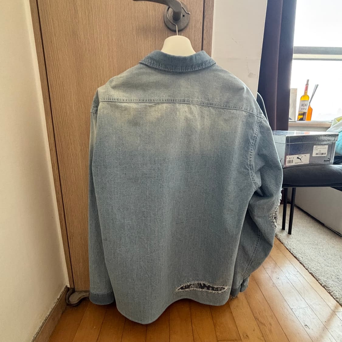 피어스 데님 셔츠 S 상품이미지3