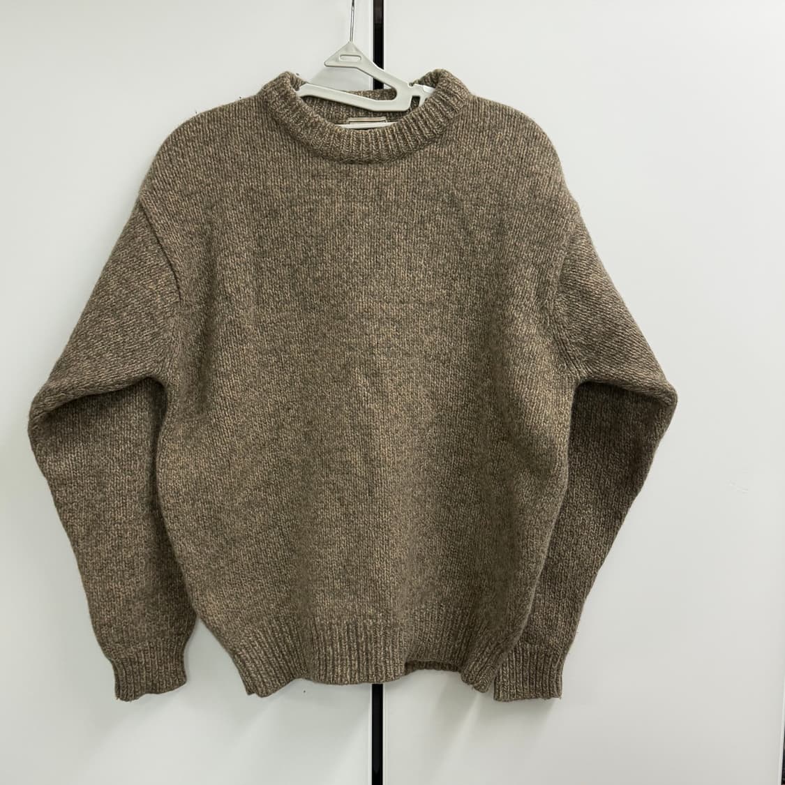 L.L Bean 엘엘빈 100램스울 베이지 니트 S 상품이미지1