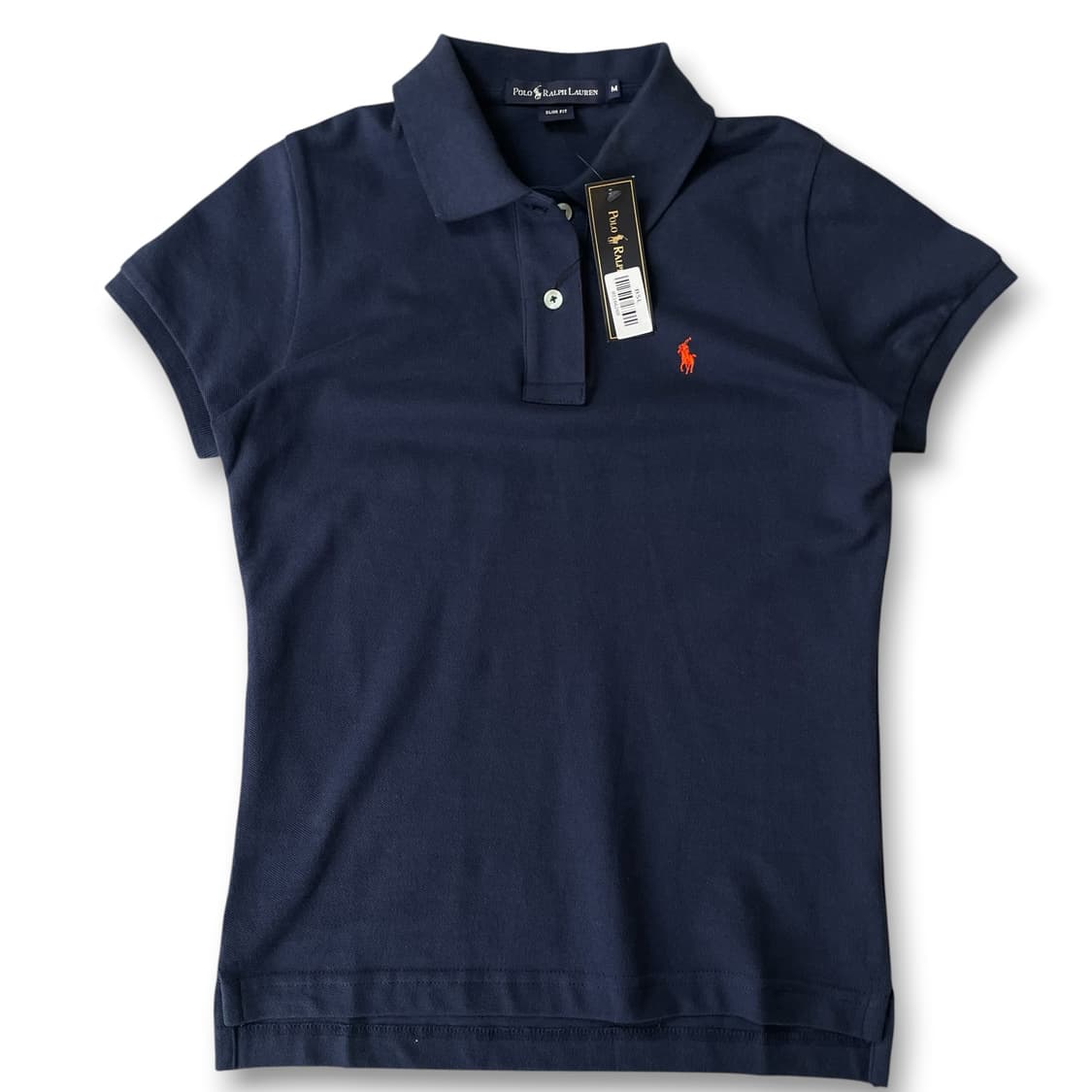 [미사용품] 폴로랄프로렌 여성 네이비 슬림핏 카라티 M 상품이미지1