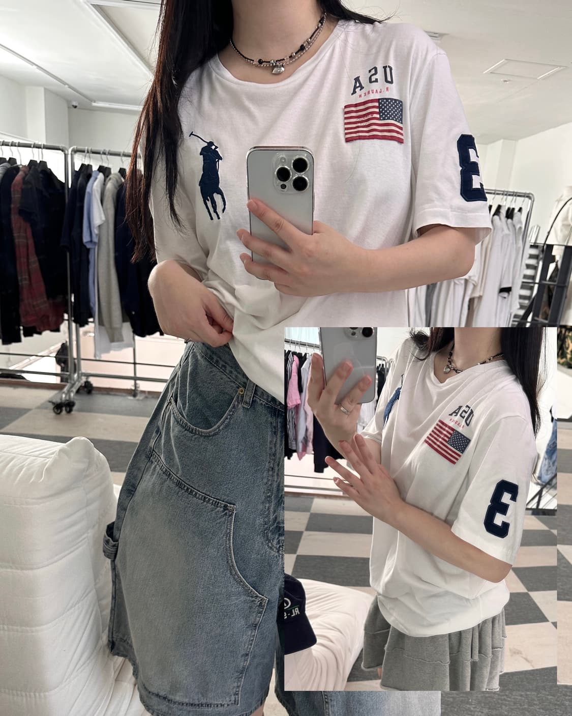 폴로 랄프로렌 빅포니 USA 성조기 반팔 티셔츠 상품이미지10